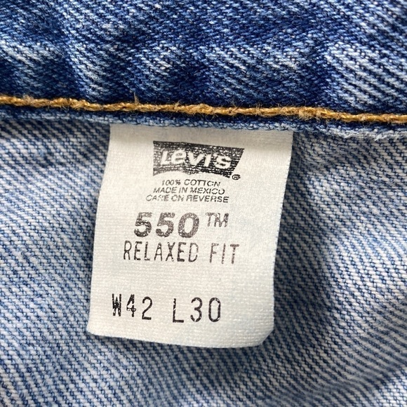 VINTAGE LEVI’S 550 90s Y2K Relaxed Fit Denim Jeans Size 42 Relaxed Fit Retro - Picture 9 of 10